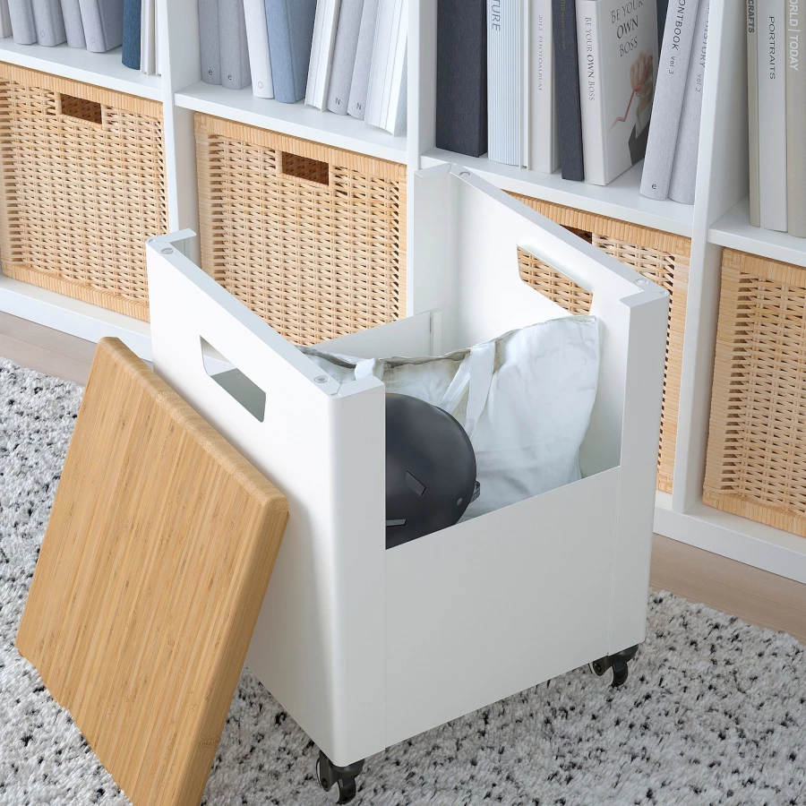 Ящик для хранения - IKEA TROTTEN/ТРОТТЕН ИКЕА, 35х35х47 см, белый (изображение №7)