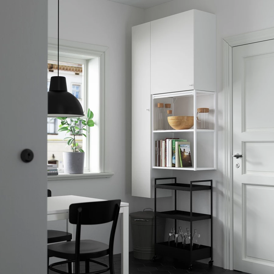 Книжный шкаф -  ENHET IKEA/ ЭНХЕТ ИКЕА, 180х90 см, белый (изображение №2)