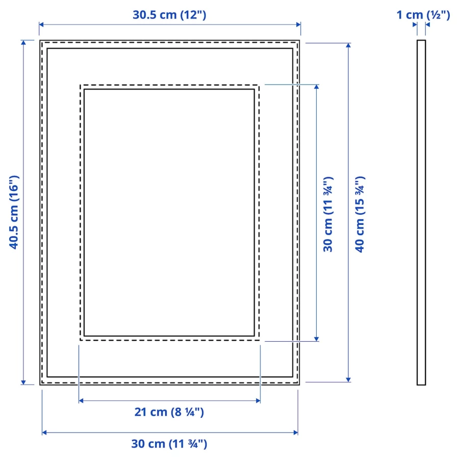 Рамка - IKEA LOMVIKEN, 40х30 см, серый, ЛОМВИКЕН ИКЕА (изображение №7)