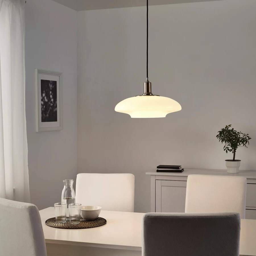 Подвесной светильник - TÄLLBYN / TАLLBYN IKEA / ТЭЛЛЬБЮН ИКЕА, 40 см, белый (изображение №5)