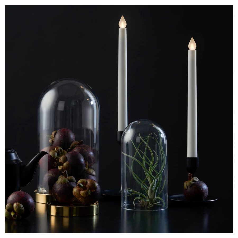 Светодиодная свеча для люстры - IKEA ÄDELLÖVTRÄD/ADELLVTRAD/ЭДЕЛЛОВТРЭД ИКЕА, 28х2,2 см, белый, 2 шт (изображение №4)