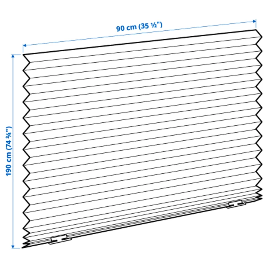 Рулонная штора - IKEA SCHOTTIS, 190х90 см, белый, ШОТТИС ИКЕА (изображение №10)