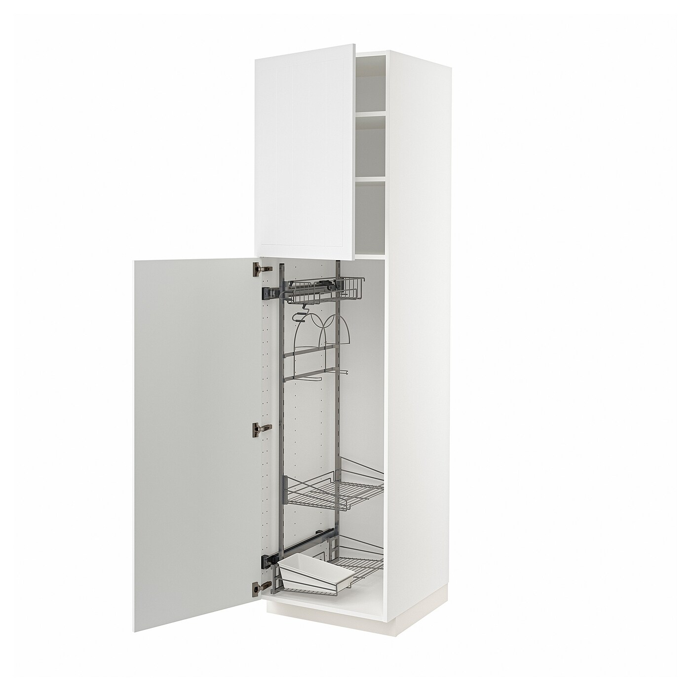Высокий шкаф/бытовой - IKEA METOD/МЕТОД ИКЕА, 220х60х60 см, белый