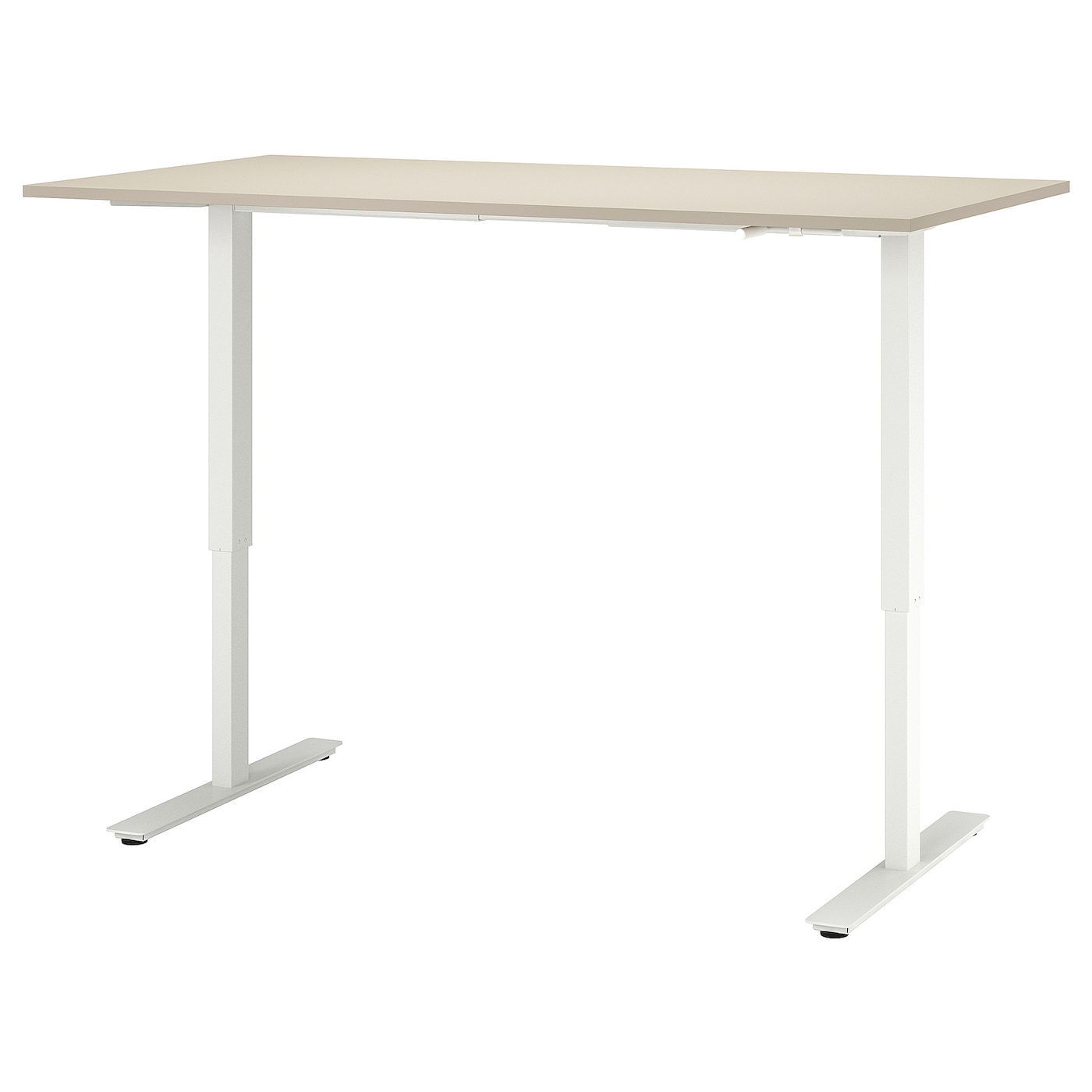 Письменный стол - IKEA TROTTEN, 160х80х72-122 см, белый/бежевый, ТРОТТЕН ИКЕА