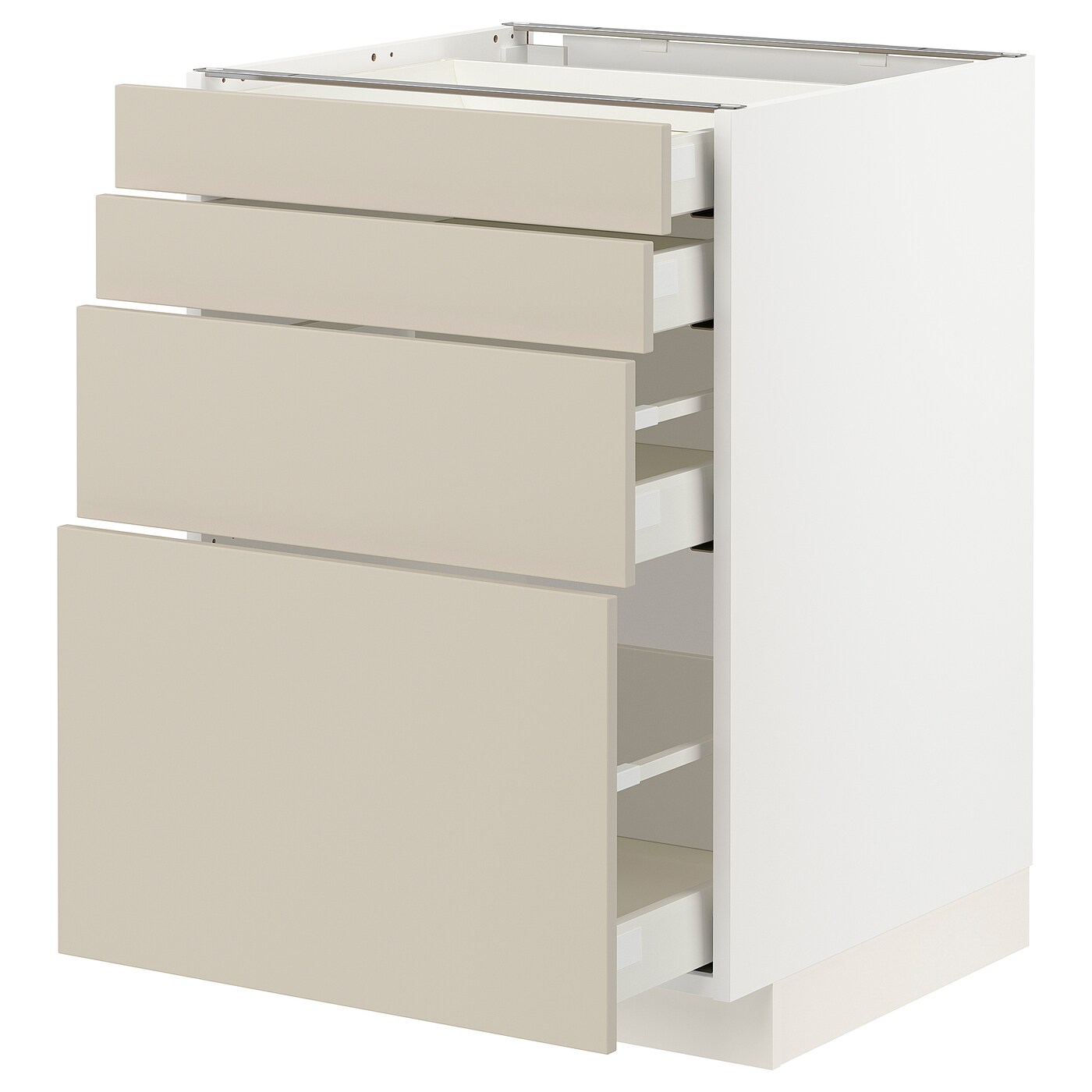 Напольный шкаф  - IKEA METOD MAXIMERA, 88x61,6x60см, белый/светло-серый, МЕТОД МАКСИМЕРА ИКЕА
