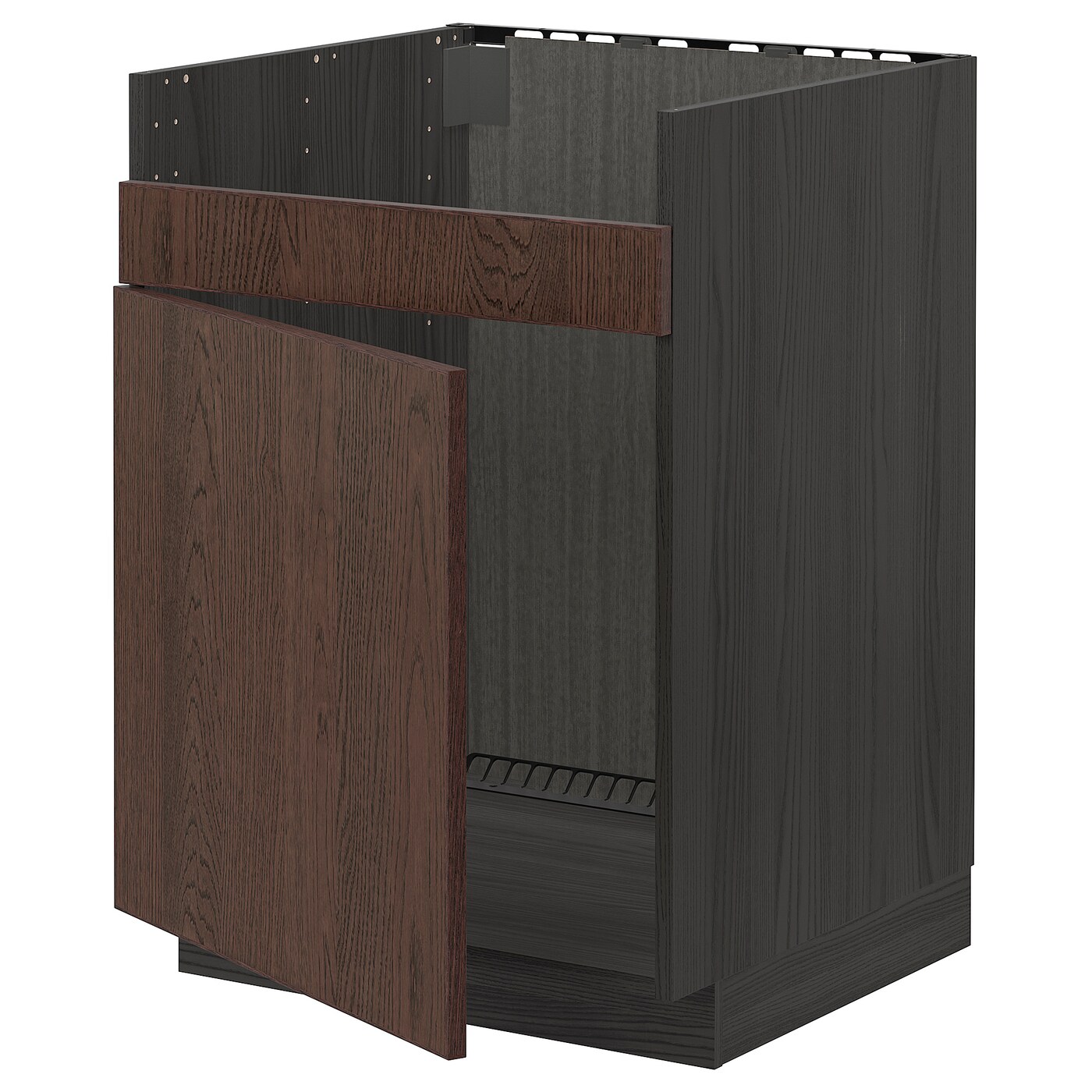 Шкаф под раковину - METOD / HAVSEN  IKEA/ МЕТОД/ХАВСЕН/ИКЕА, 88х60 см,  черный/коричневый