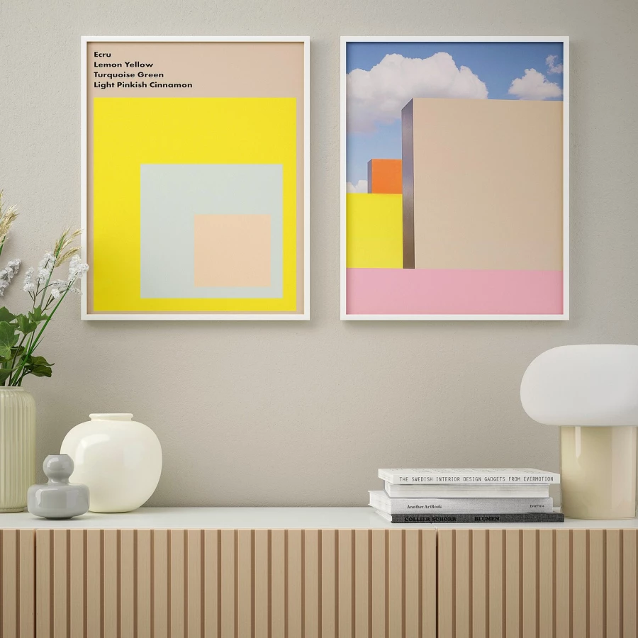 Постер, 2 шт. - IKEA BILD, 40х50 см, «ecru», БИЛЬД ИКЕА (изображение №2)