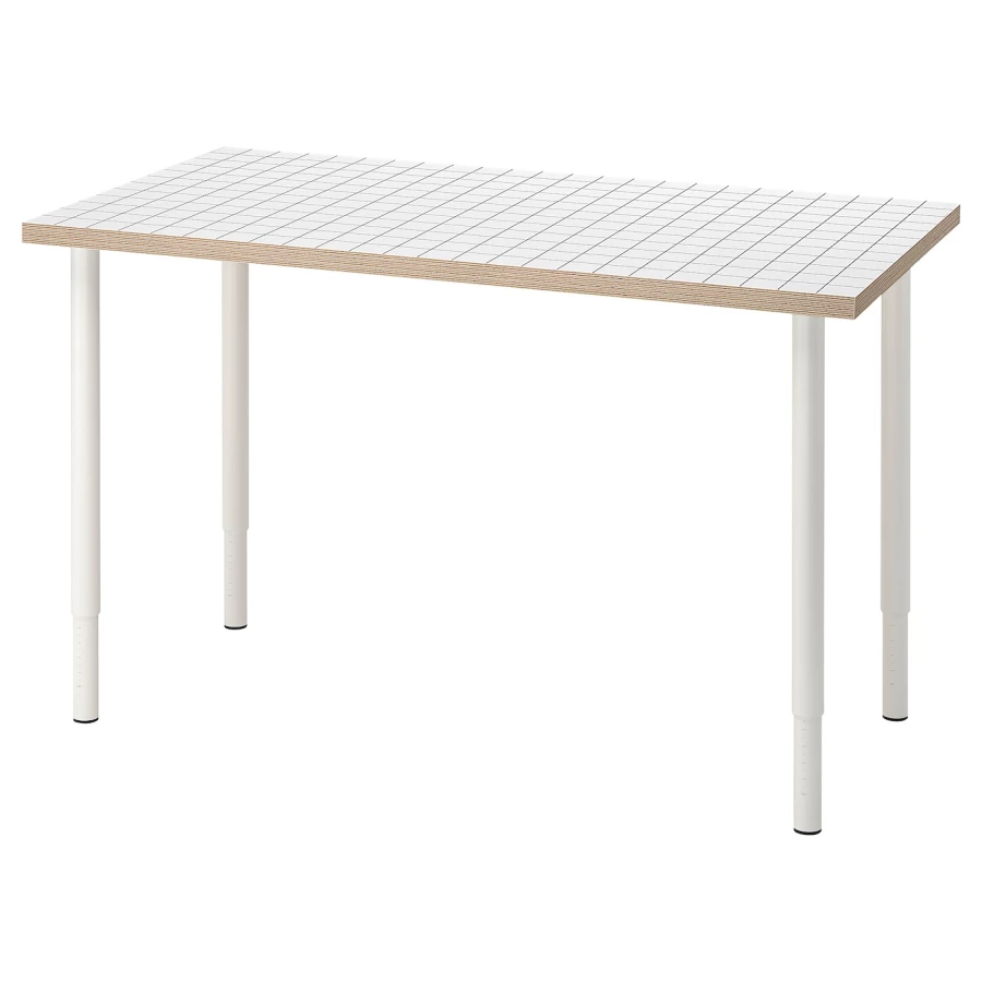 Письменный стол  - IKEA LAGKAPTEN / OLOV/ЛАГКАПТЕН /ОЛОВ  ИКЕА, 120х60 см, белый (изображение №1)