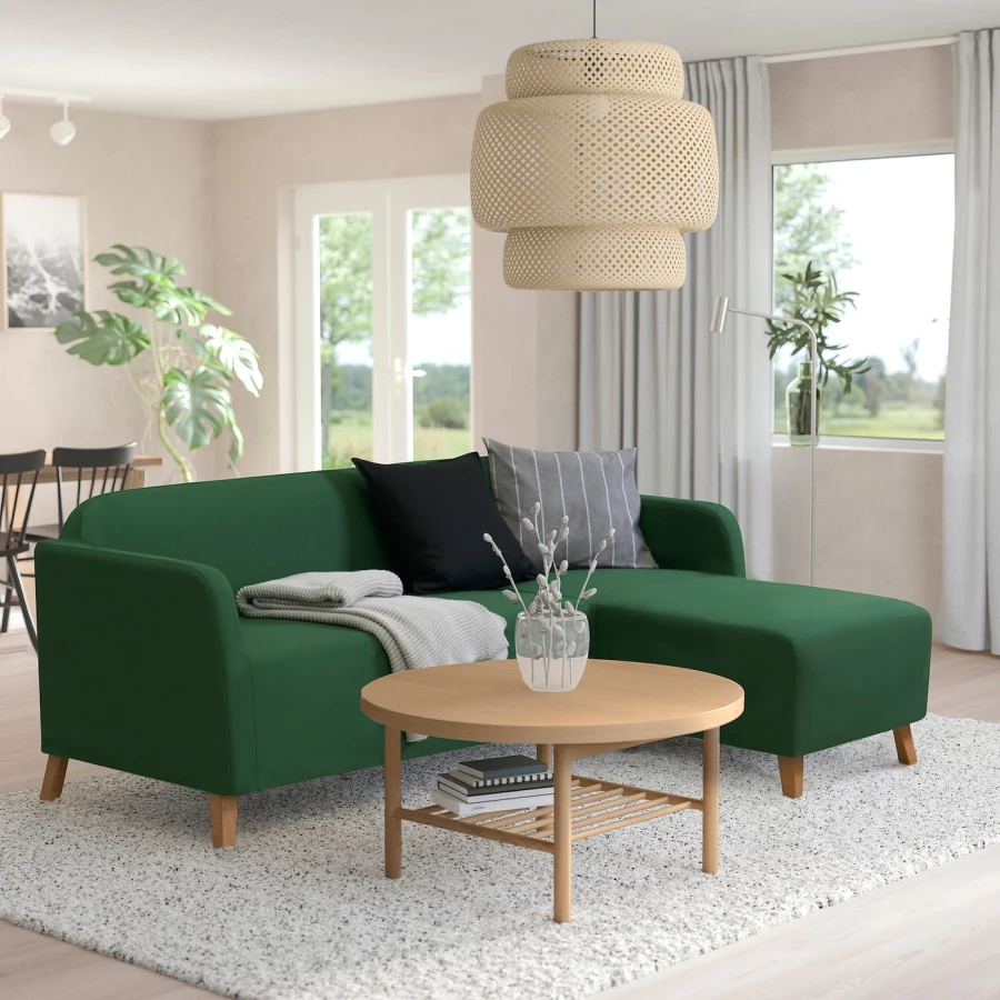 Протектор на 3-местный диван - IKEA LINANÄS/LINANAS, 36x5x55см, зеленый, ЛИНАНЭС ИКЕА (изображение №4)