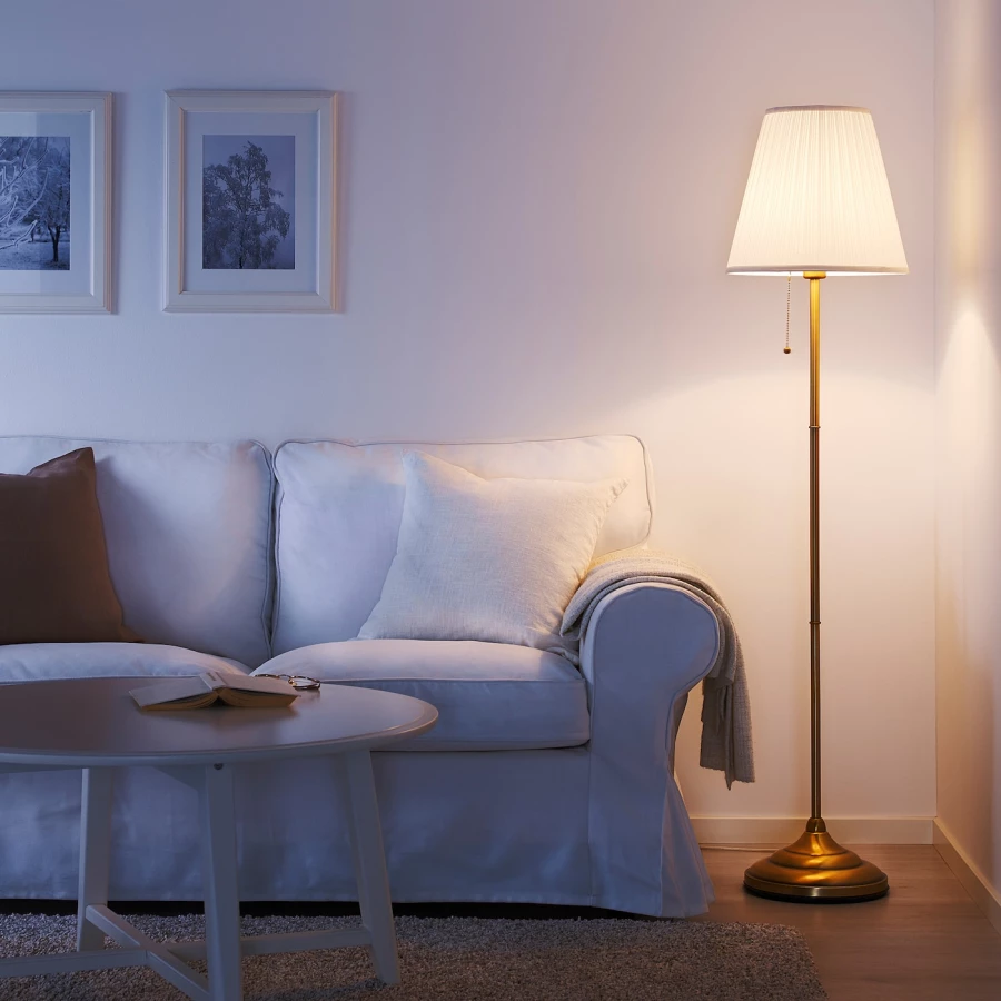 Напольные светильники - ÅRSTID / АRSTID IKEA/ ОРСТИД ИКЕА, 155  см, белый (изображение №6)