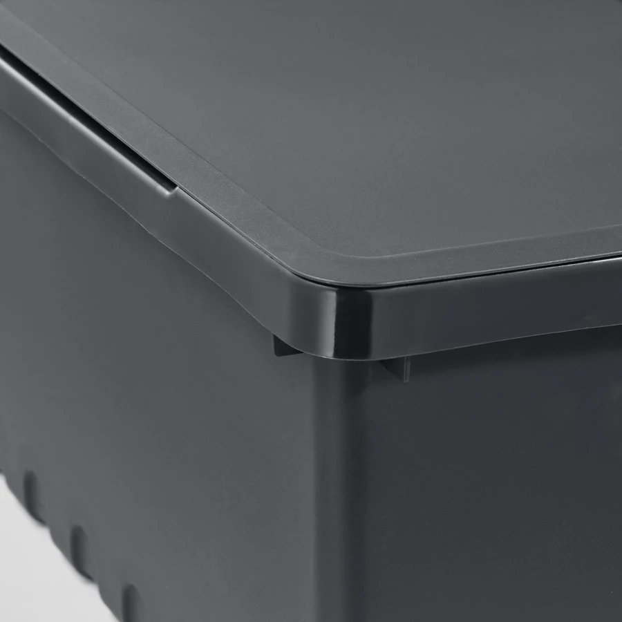 Контейнер с крышкой - UPPSNOFSAD IKEA/УППСНОФСАД ИКЕА, 25х17х12 см,черный (изображение №2)