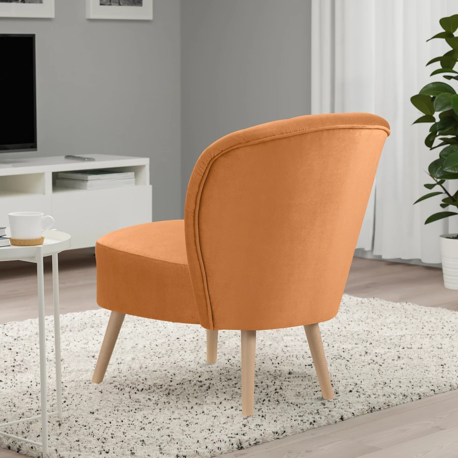 Кресло - IKEA BILLHAMN, 59х78х82 см, оранжевый, БИЛЛХАМН ИКЕА (изображение №5)