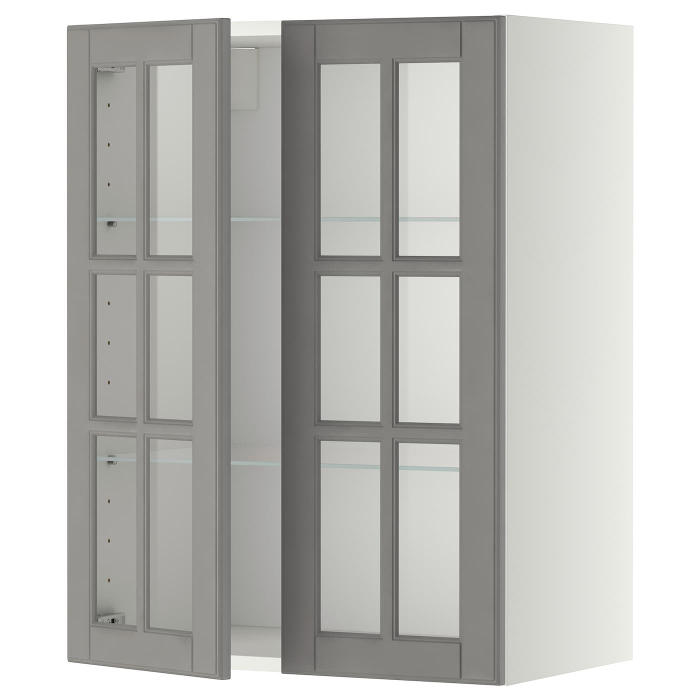Шкаф  - METOD IKEA/ МЕТОД ИКЕА, 80х60 см, серый/белый