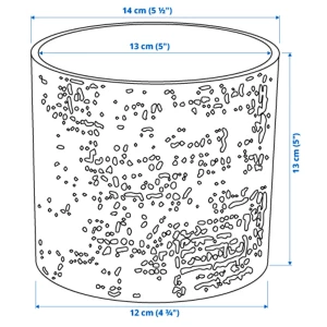 Второе фото. Кашпо - IKEA CHIAFRÖN/CHIAFRON, 12 см, белый, ЧИАФРЁН ИКЕА