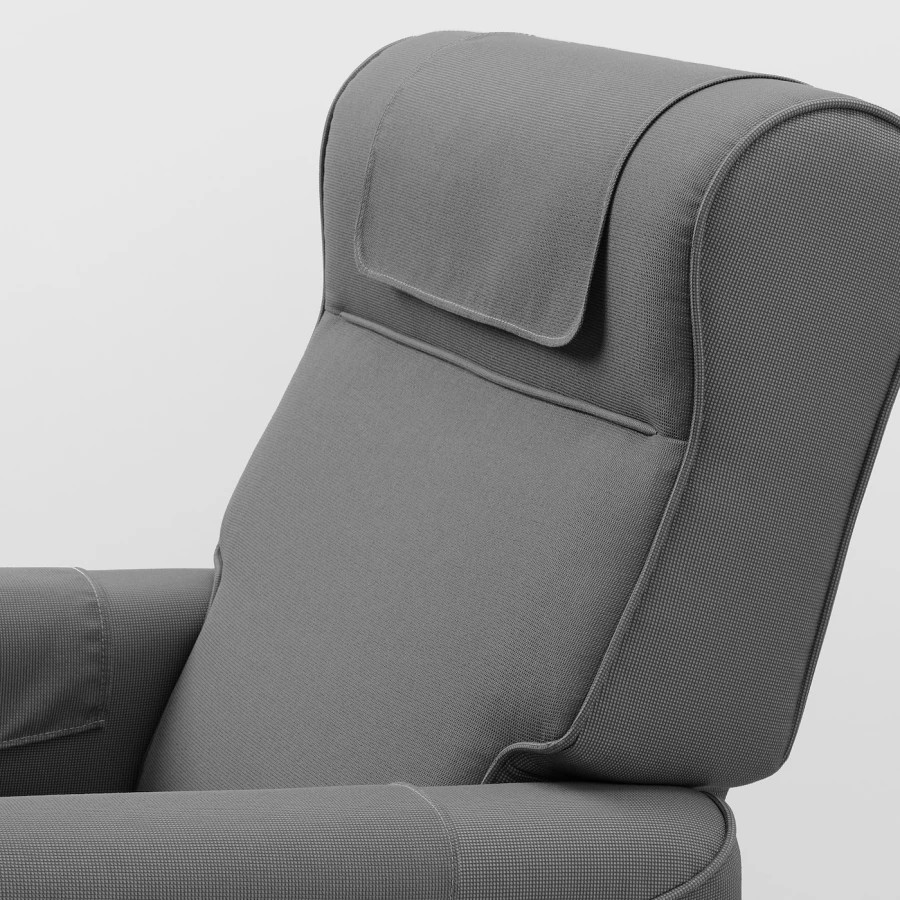 Кресло - IKEA MUREN, 85х94х97 см, серый/черный, МУРЭН ИКЕА (изображение №5)