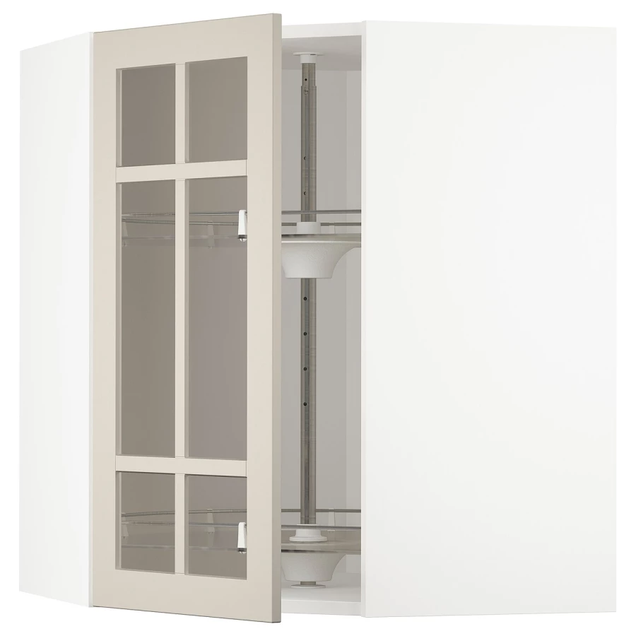 Шкаф -  METOD IKEA/ МЕТОД ИКЕА, 68х80 см, белый/светло-бежевый (изображение №1)