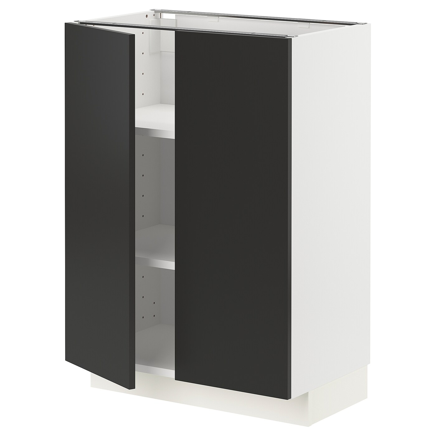 Напольный шкаф - IKEA METOD, 88x39x60см, белый/черный, МЕТОД ИКЕА