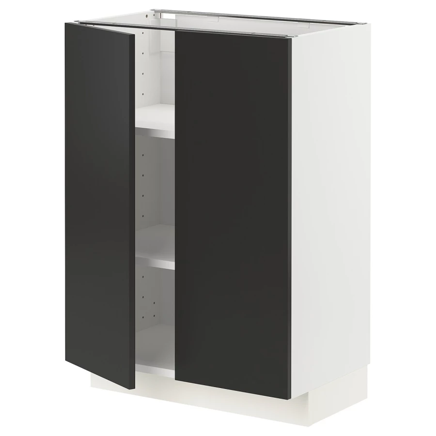 Напольный шкаф - IKEA METOD, 88x39x60см, белый/черный, МЕТОД ИКЕА (изображение №1)