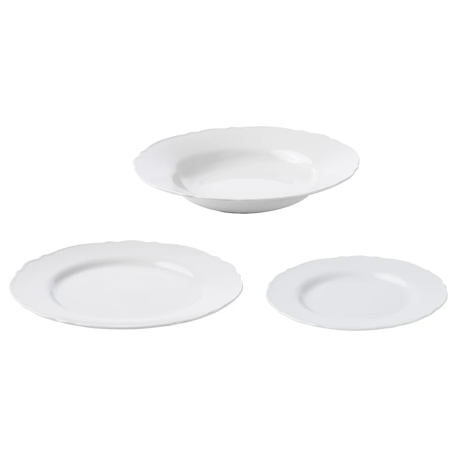 Набор посуды, 18 шт. - IKEA UPPLAGA, белый, УППЛАГА ИКЕА (изображение №2)