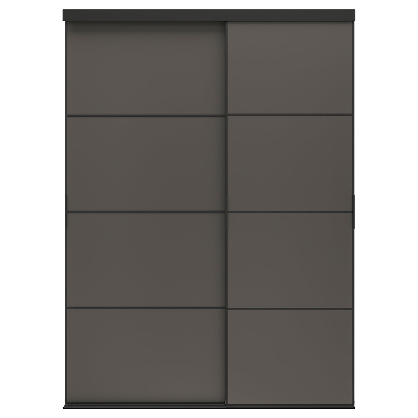 Комбинация раздвижных дверей - SKYTTA/MEHAMN IKEA/ СКЮТТА/МЕХАМН ИКЕА, 240х177 см, черный