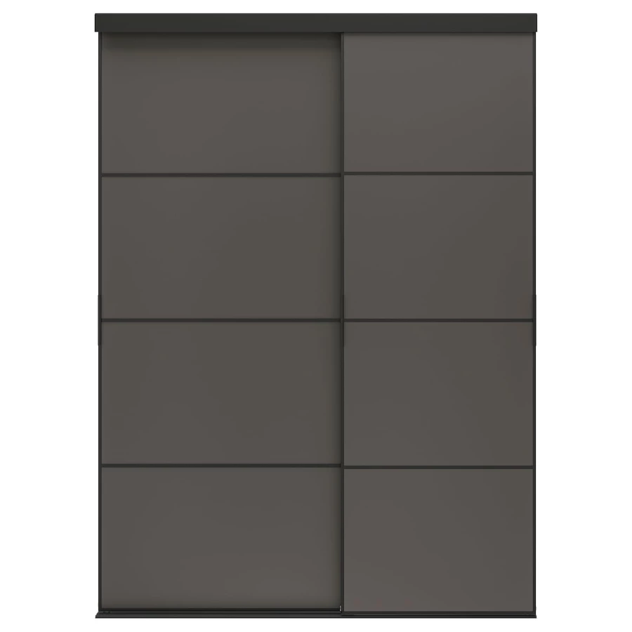 Комбинация раздвижных дверей - SKYTTA/MEHAMN IKEA/ СКЮТТА/МЕХАМН ИКЕА, 240х177 см, черный (изображение №1)