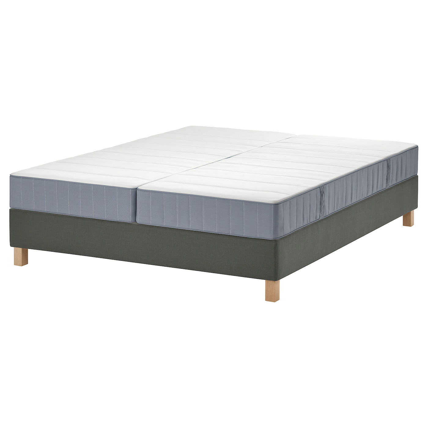Кровать - LYNGÖR / LYNGОR IKEA/ ЛЮНГЕРБ ИКЕА,  160х200 см, серый