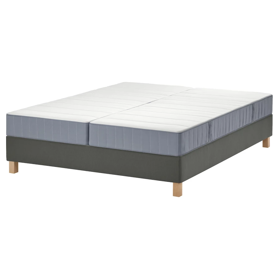 Кровать - LYNGÖR / LYNGОR IKEA/ ЛЮНГЕРБ ИКЕА,  160х200 см, серый (изображение №1)