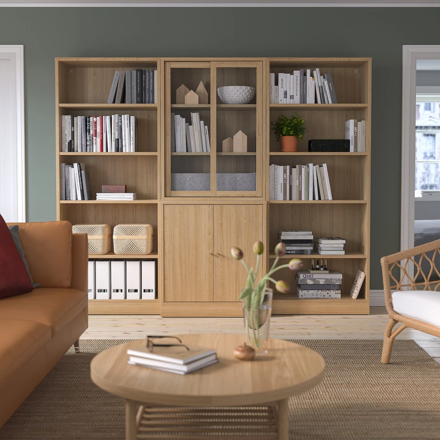 Книжный шкаф - TONSTAD IKEA/ ТОНСТАД ИКЕА, 245х200,5 см,  коричневый (изображение №2)