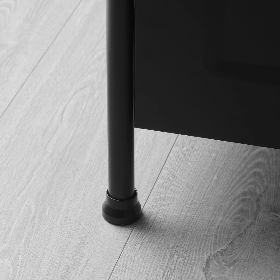 Скамья с ящиком для хранения - IKEA KORNSJÖ/KORNSJO/КОРНСЁ ИКЕА, 51х47х70 см, черный (изображение №4)