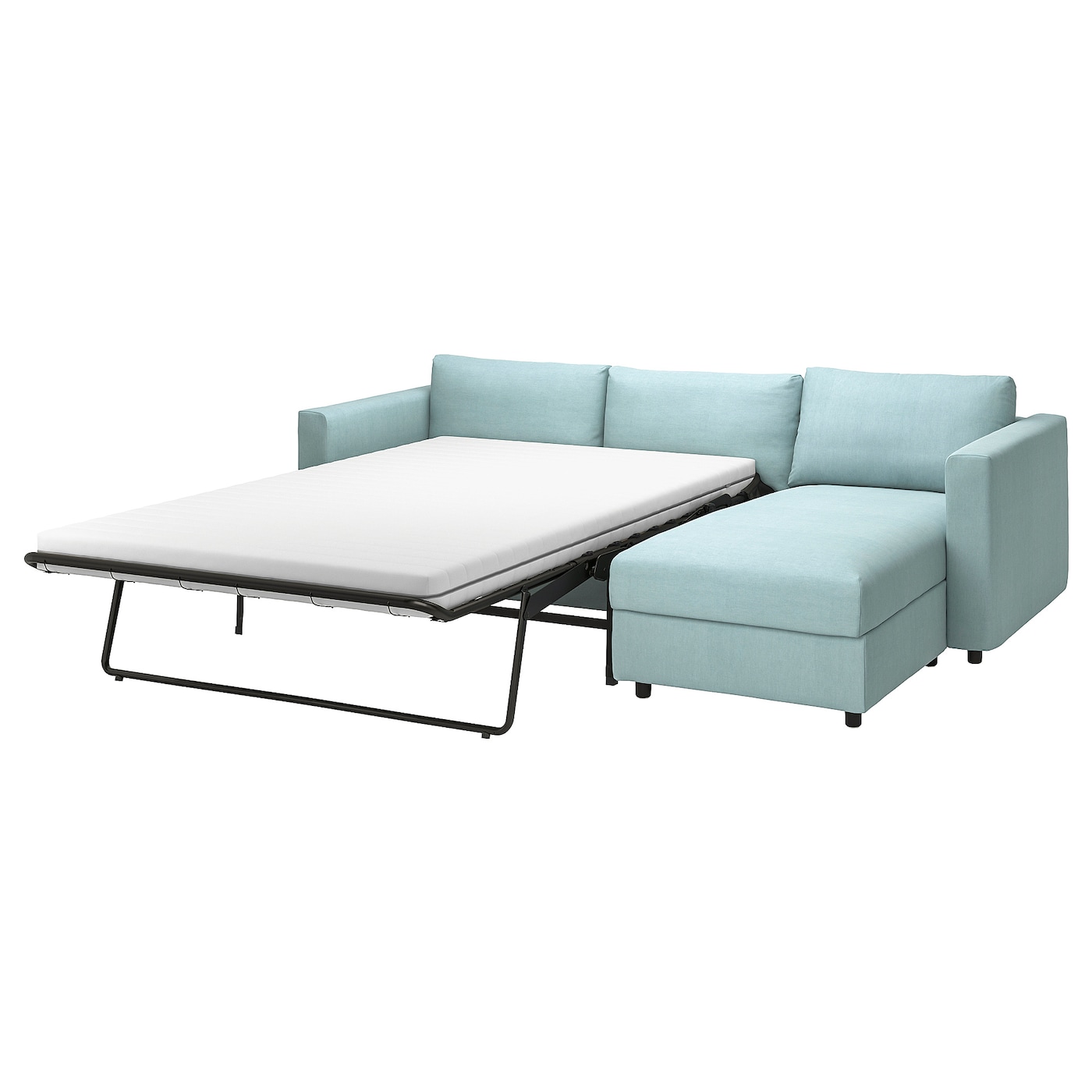 3-местный диван с шезлонгом - IKEA VIMLE, 98x271см, голубой, ВИМЛЕ ИКЕА