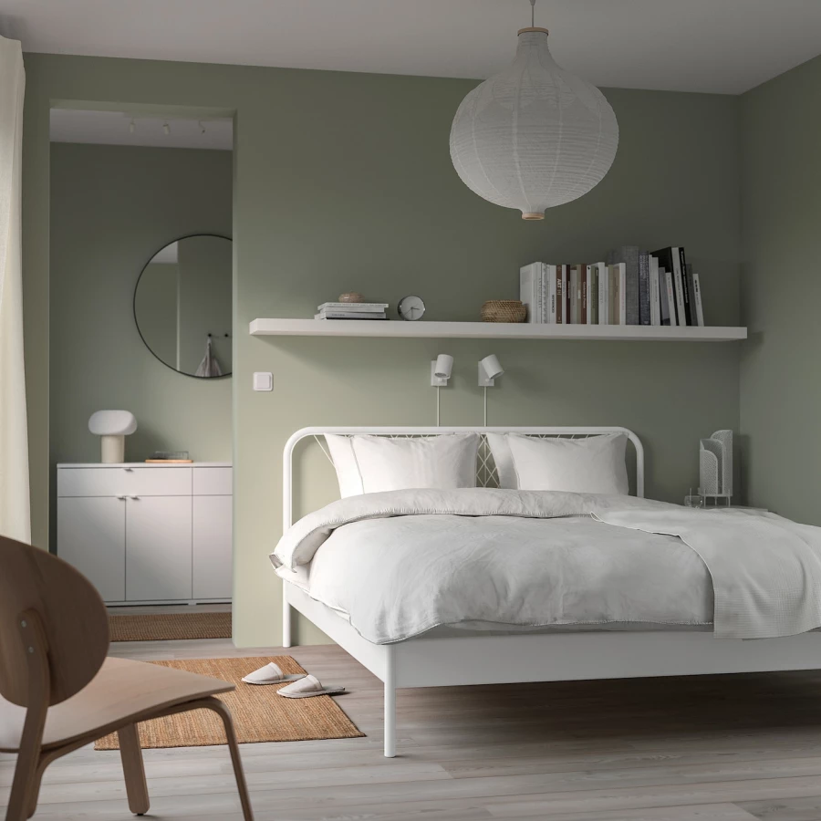 Каркас кровати - IKEA NESTTUN, 200х140 см, белый, НЕСТТУН ИКЕА (изображение №2)
