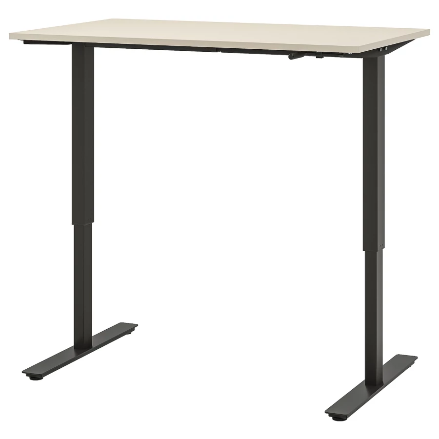 Письменный стол - IKEA TROTTEN, 120х70х72-122 см, бежевый/антрацит, ТРОТТЕН ИКЕА (изображение №1)