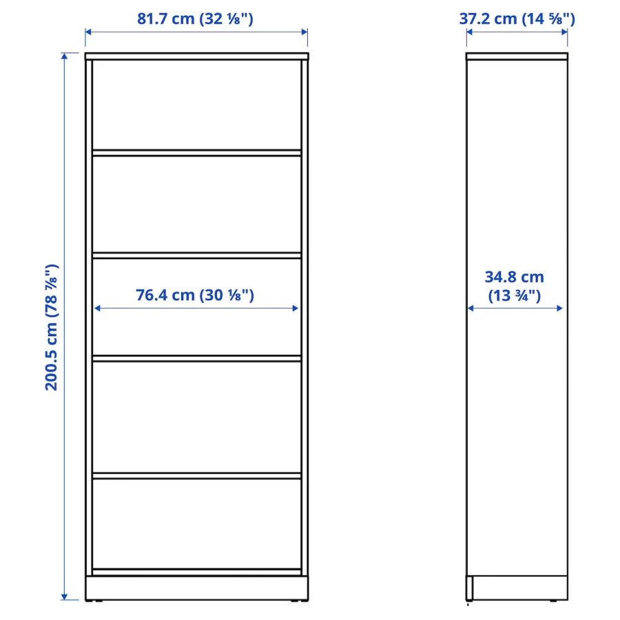 Книжный шкаф - TONSTAD IKEA/  ТОНСТАД  ИКЕА,  200,5х82 см, коричневый (изображение №5)