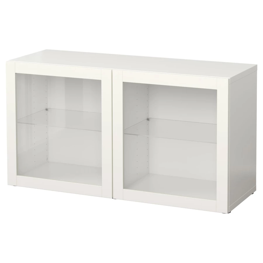 Шкаф - IKEA BESTÅ/BESTA, 120x40x64 см, белый, Бесто ИКЕА (изображение №1)