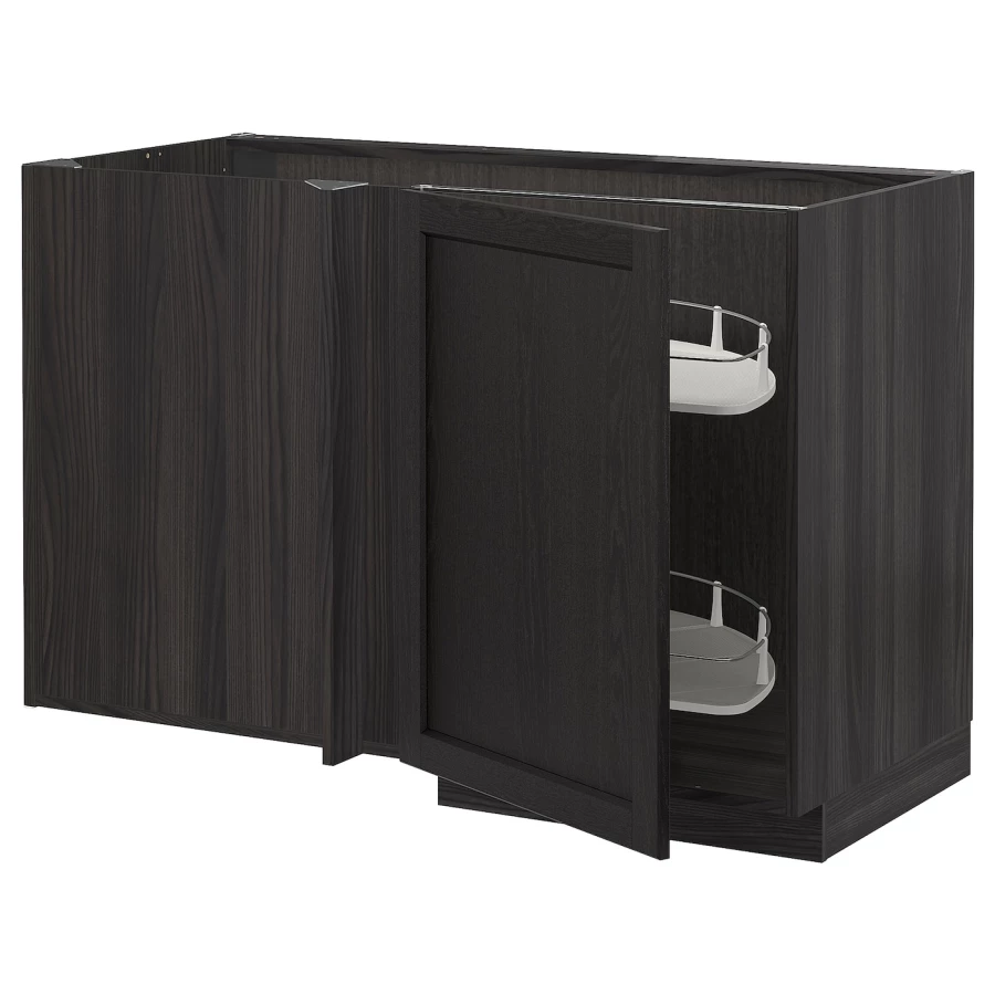 Напольный шкаф - IKEA METOD, 88x67,5x127,5см, черный, МЕТОД ИКЕА (изображение №1)
