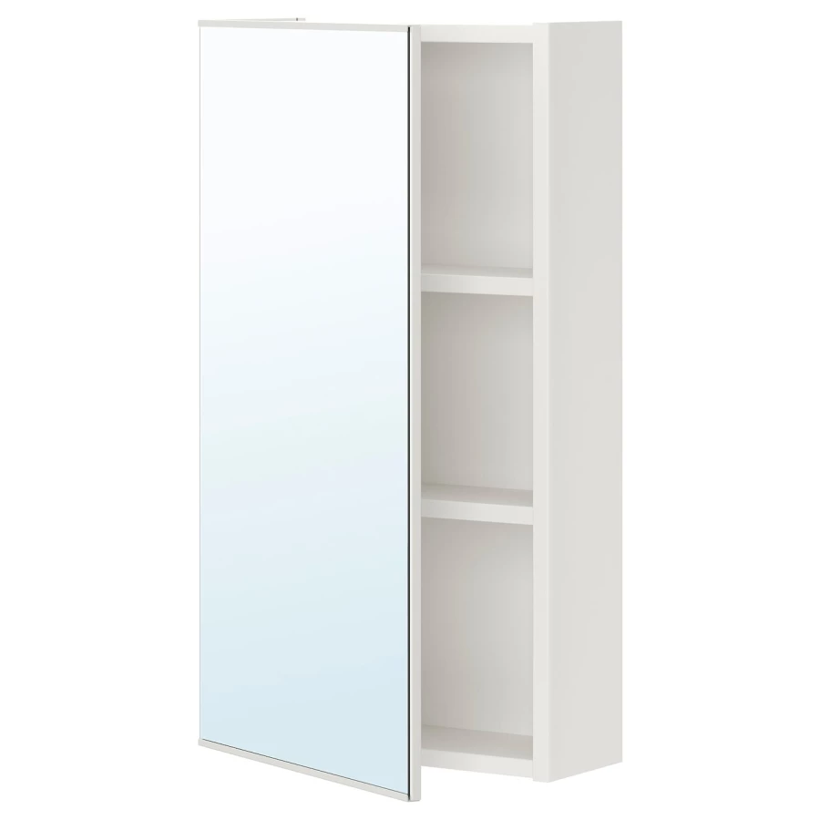 Настенный шкаф для ванной комнаты - ENHET IKEA/ ЭНХЕТ ИКЕА, 40x15x75 см, белый (изображение №1)