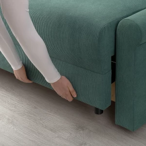 Второе фото. Диван-кровать 3-местный - IKEA DÅNHULT/DANHULT, 78x96x220см, бирюзовый, ИКЕА ДАНХУЛЬТ