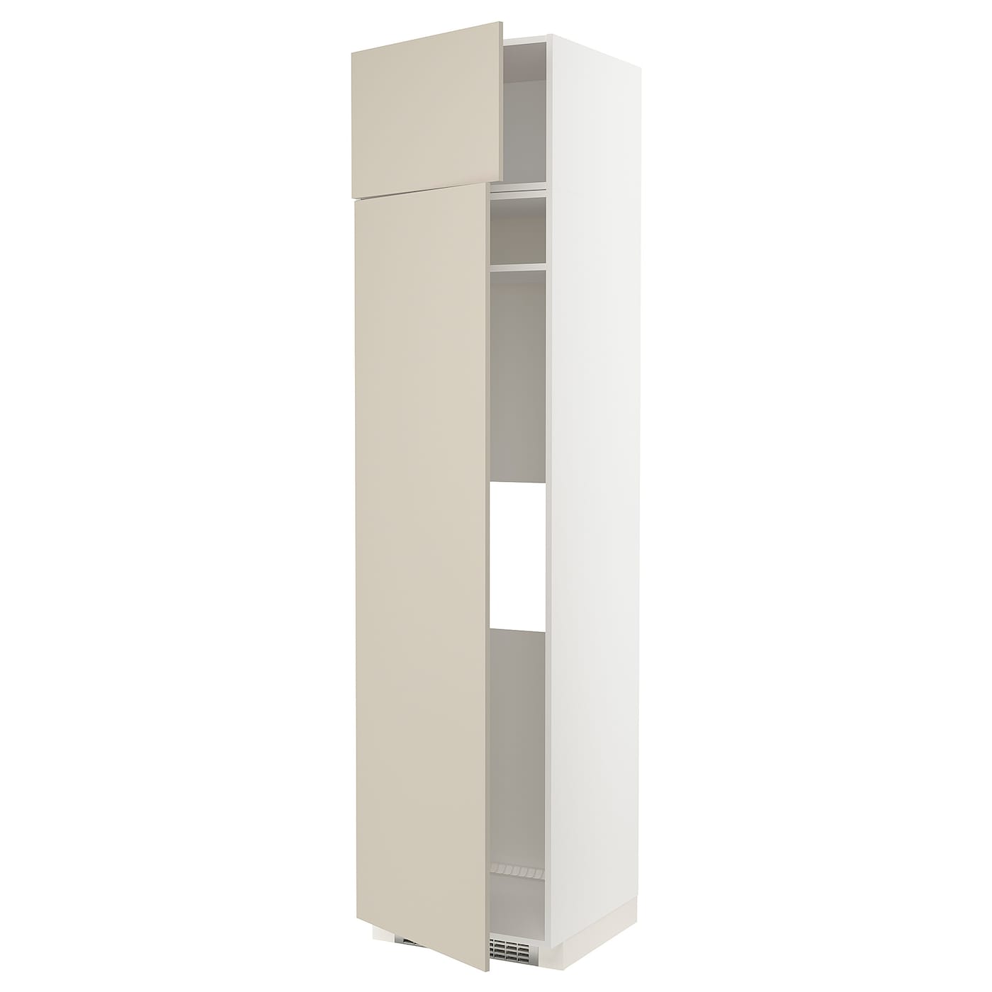 Высокий кухонный шкаф - IKEA METOD/МЕТОД ИКЕА, 240х60х60 см, белый/бежевый