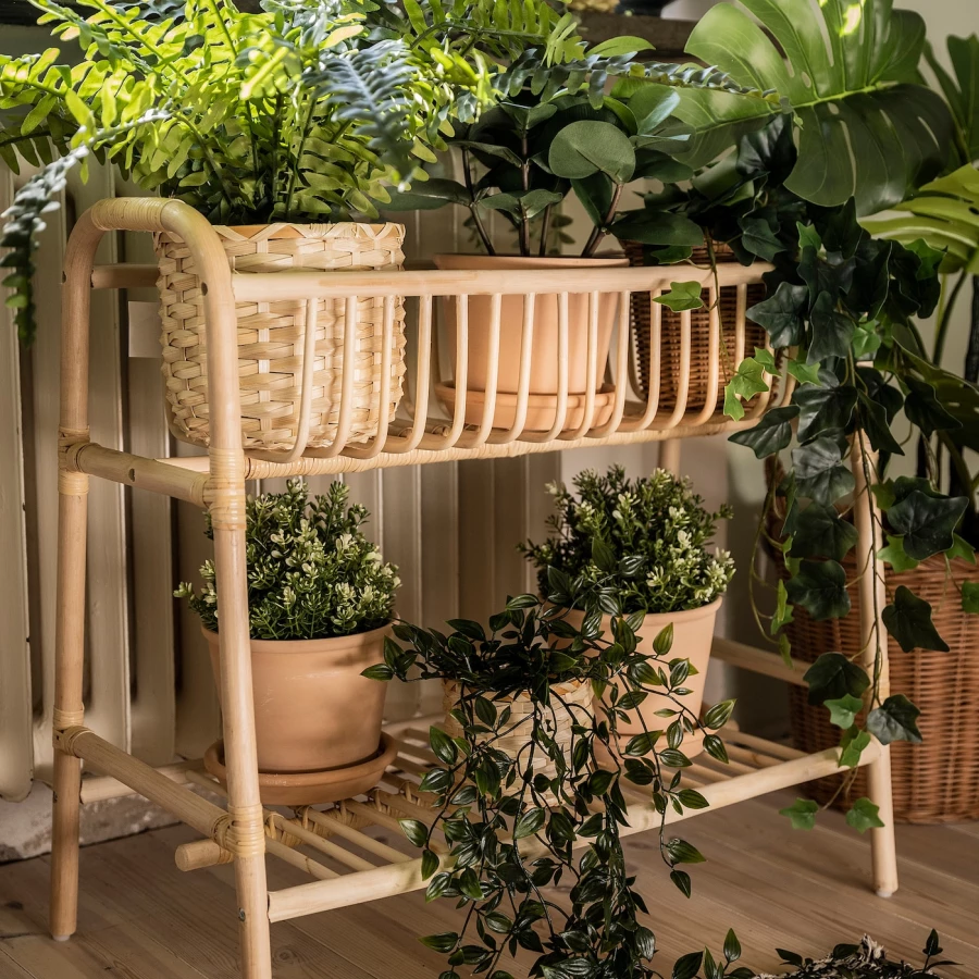 Подставка для растений - IKEA BUSKBO, 60 см, ротанг, БУСКБУ ИКЕА (изображение №3)