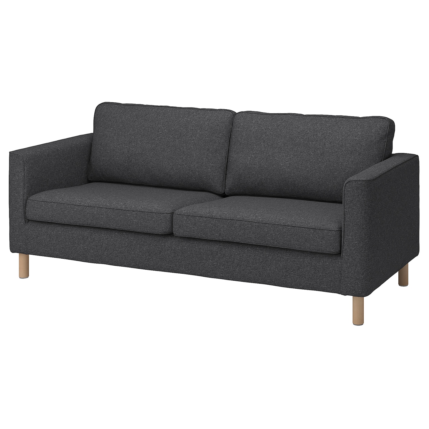 3-местный диван - IKEA PÄRUP/PARUP/ПЭРУП ИКЕА, 206х80х69 см, черный
