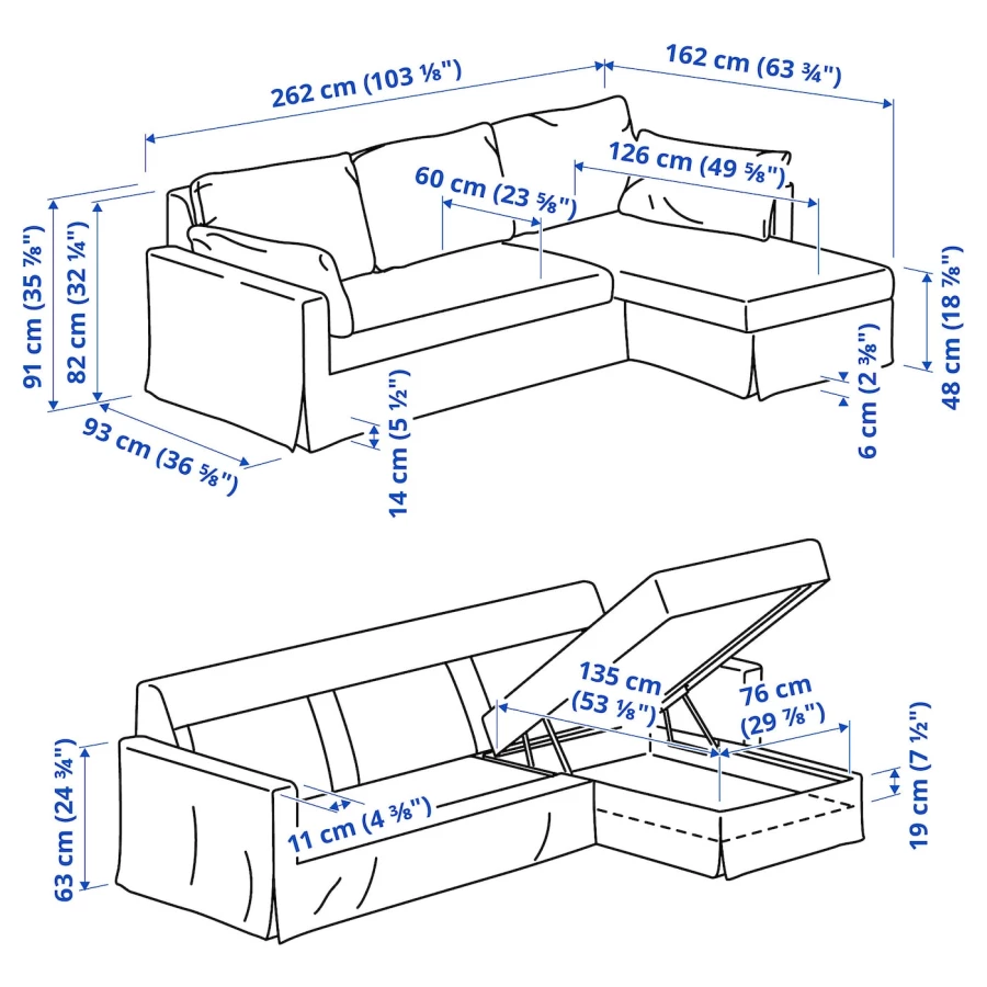 Диван 3-местный с оттоманкой - IKEA HYLTARP/ХИЛТАРП ИКЕА, темно-зеленый (изображение №6)