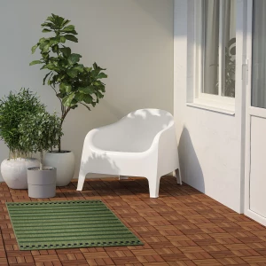 Второе фото. Ковер - IKEA KORSNING/КОРСНИНГ ИКЕА, 150х80 см, зеленый