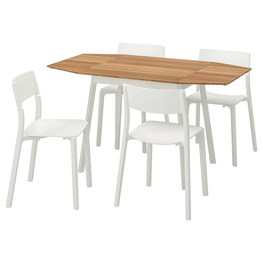 Стол и 4 стула - PS 2012 / JANINGE IKEA / ЙАНИНГЕ ИКЕА, 106х80х74 см,  белый (изображение №1)