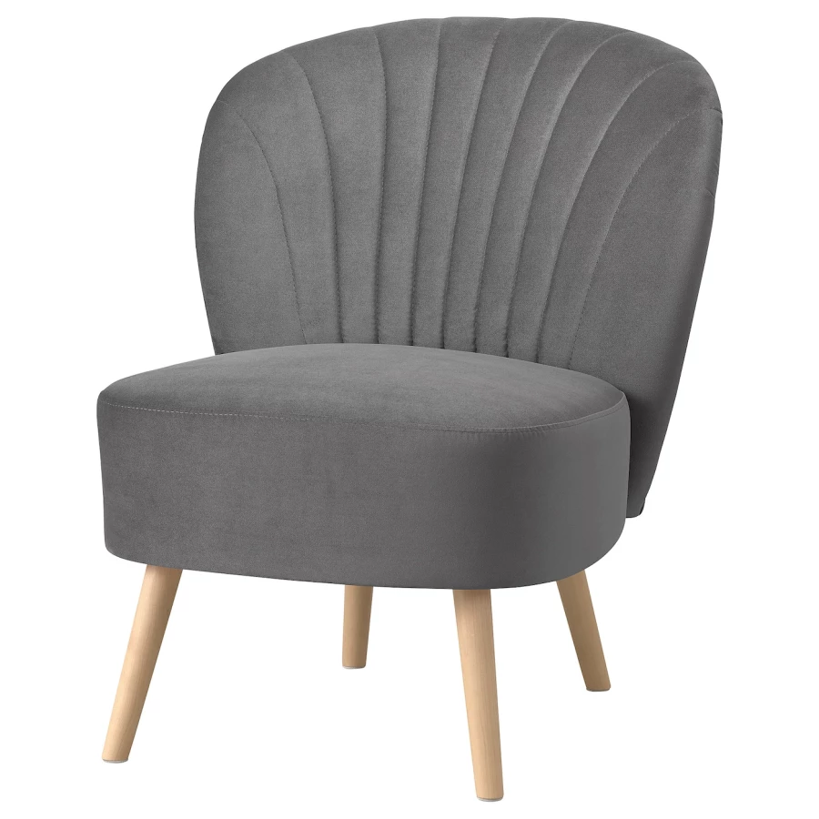 Кресло - IKEA BILLHAMN/БИЛЛХАМН, 59х78х82 см, серый (изображение №1)