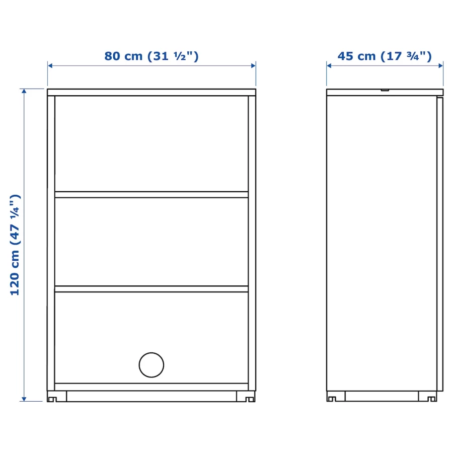 Шкаф для документов - IKEA GALANT/ГАЛАНТ ИКЕА, 120х45х80 см, белый (изображение №2)
