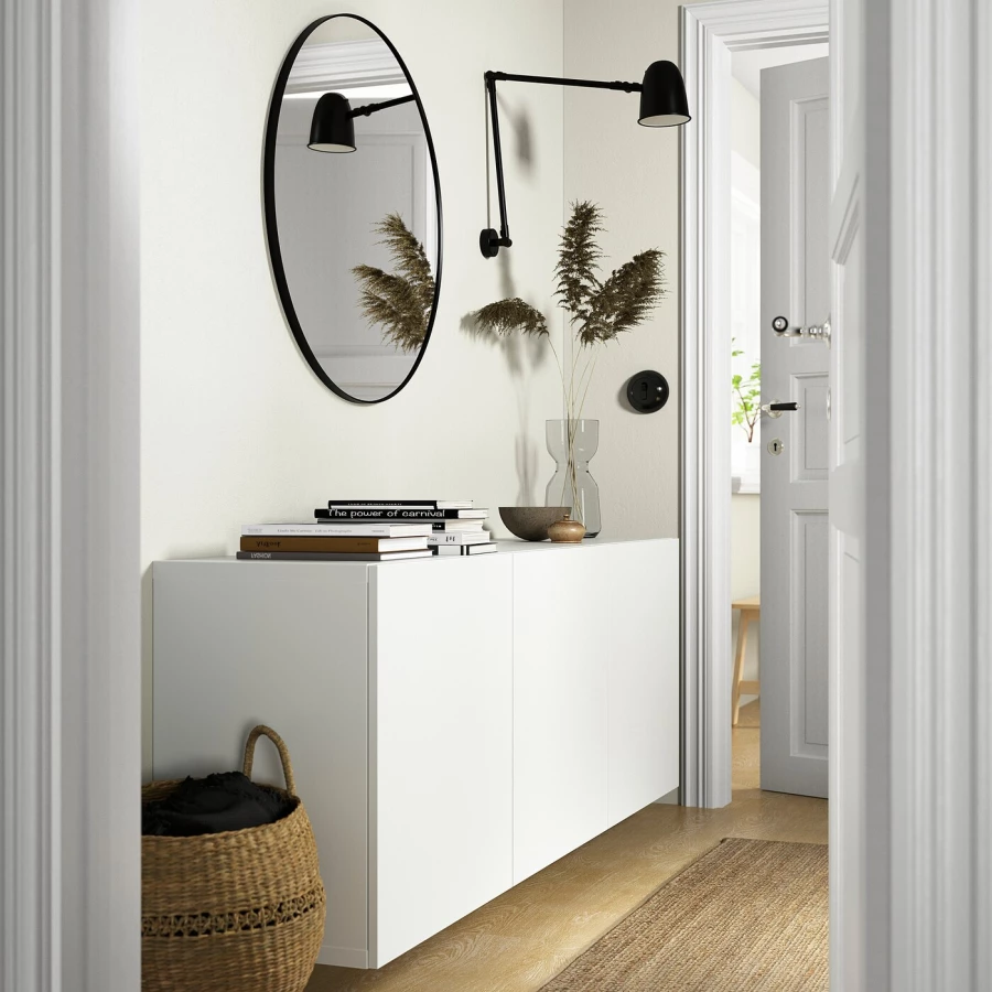 Навесной шкаф - IKEA BESTÅ/BESTA, 180x42x64 см, белый, БЕСТО ИКЕА (изображение №3)