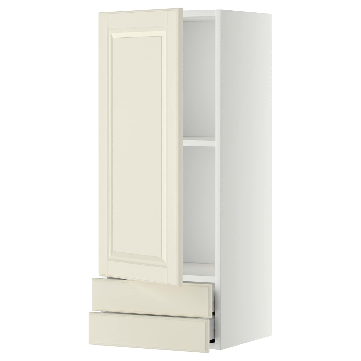 Навесной шкаф с полкой - METOD/MAXIMERA  IKEA/ МЕТОД /МАКСИМЕРА ИКЕА, 100х40 см, белый/светло-бежевый