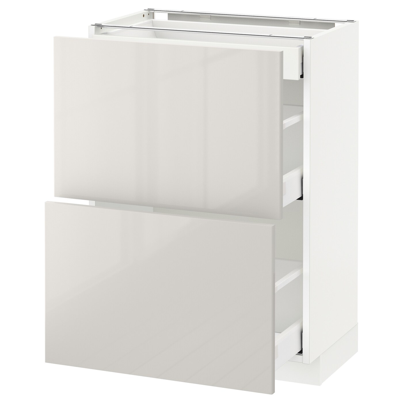 Напольный кухонный шкаф  - IKEA METOD MAXIMERA, 88x39x60см, белый/светло-серый, МЕТОД МАКСИМЕРА ИКЕА