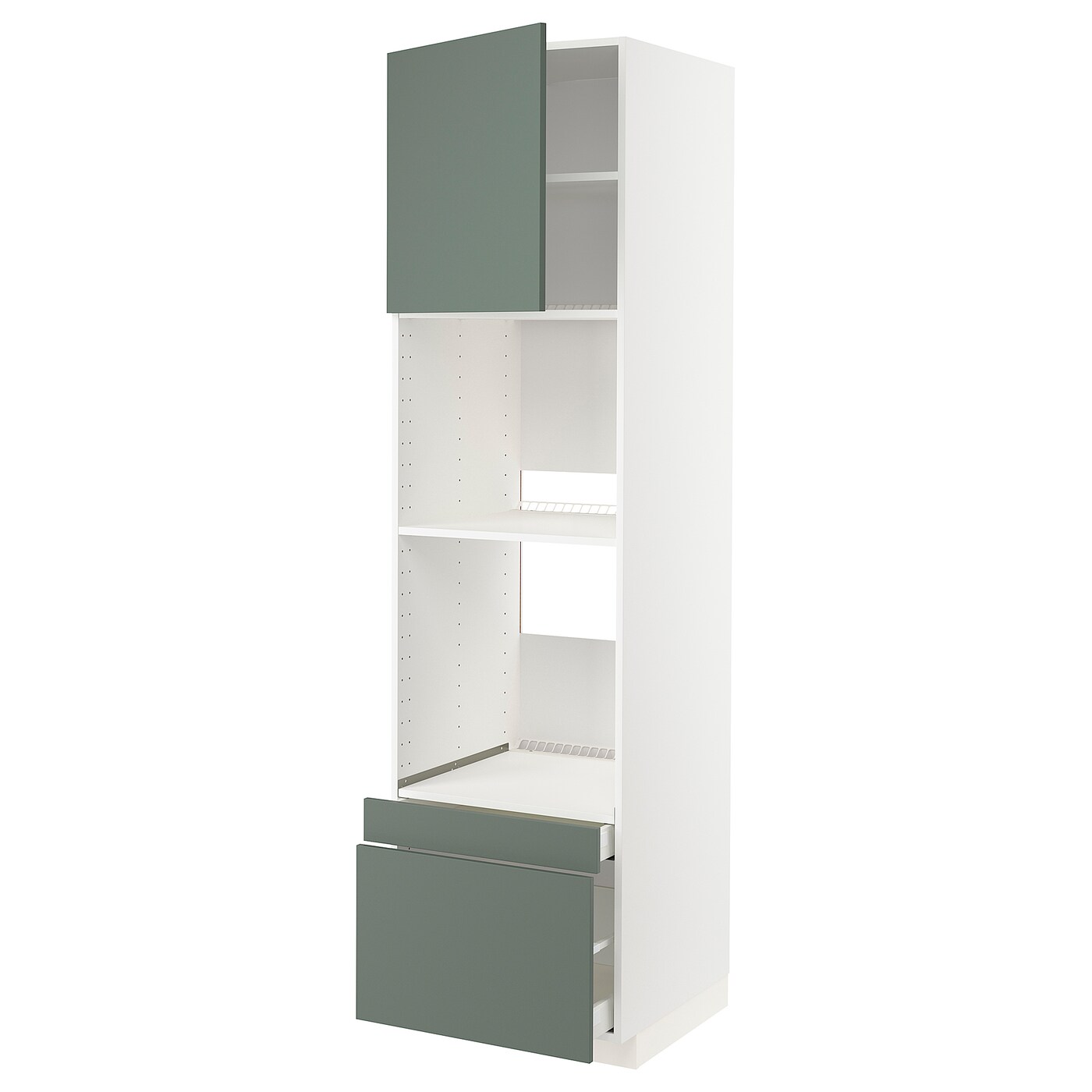 Модульный шкаф - METOD / MAXIMERA IKEA/ МЕТОД / МАКСИМЕРА ИКЕА, 228х60 см, зеленый/белый