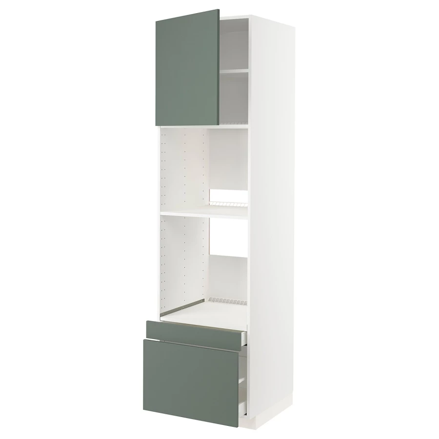Модульный шкаф - METOD / MAXIMERA IKEA/ МЕТОД / МАКСИМЕРА ИКЕА, 228х60 см, зеленый/белый (изображение №1)
